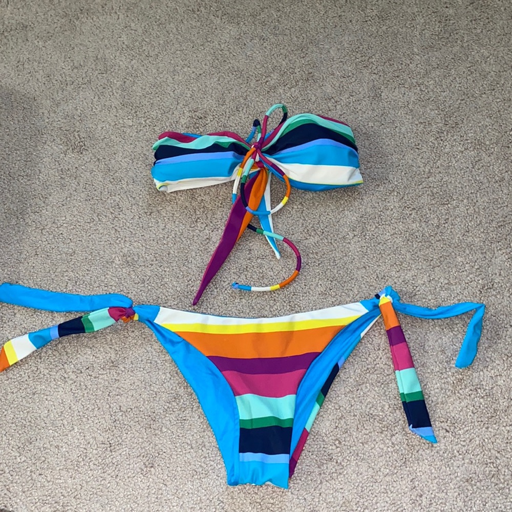 multicolored bikini